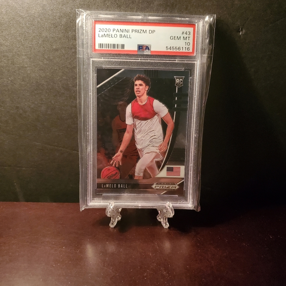 2020 PRIZM DP LAMELO BALL RC PSA 10 GEM MINT HORNETS NBA